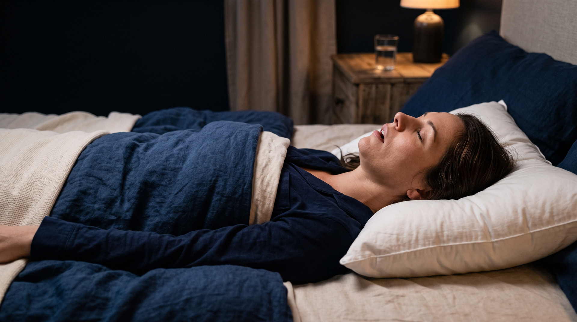 Sleeper on a pillow without added Crown Lift insert support
